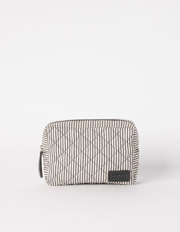 Bella Pouch - Cotton Black Classic Leather